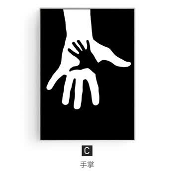 创意装饰画挂画现代摩登客厅装饰画创意个性卧室床头背景挂画抽象黑白