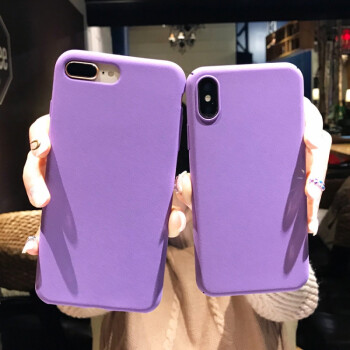 iphone11真机图 紫色,iphone11紫色真机图 梦幻紫色6s流行ins简约纯色苹果x手机壳iphone7plus/8