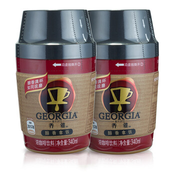 乔雅 醇香拿铁 咖啡 饮料 340ml*15瓶 整箱装 可口可乐公司出品