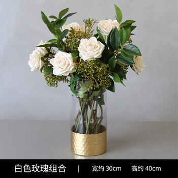 ladylike简约美式复古玫瑰仿真花绢花假花套装组合装饰 组合4