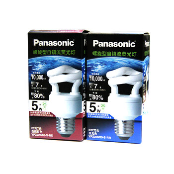 Panasonic/松下 螺旋型自镇流荧光灯节能灯(5W E27灯头 日光色/白炽灯色) 5W/E27白炽灯色-黄光