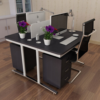 职员办公桌2/4/6人电脑桌工作位屏风隔断多人办公室桌椅组合 120*120