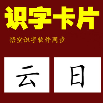儿童宝宝幼儿早教无图识字认字生字汉字卡片0-3-6岁悟空识字同步 常用