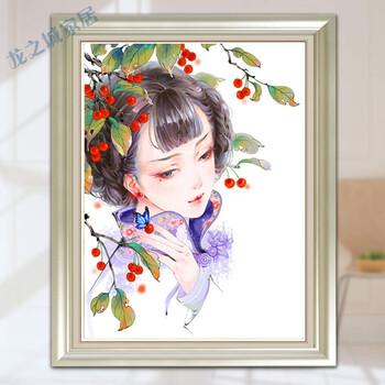 钻石画美女人物中国风卡通古典系人物女生卧室古代少女女孩钻石绣 新