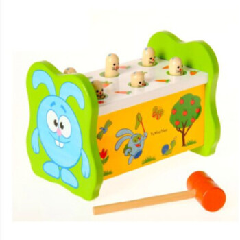 儿童启蒙1-2-3岁大号打地鼠玩具积木制宝宝益