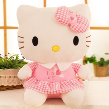 hellokitty公仔 kt猫毛绒玩具猫咪布娃娃玩偶可爱凯蒂猫女生 天使裙子