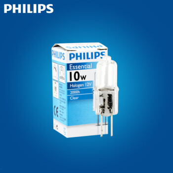 
                                                                                飞利浦（PHILIPS） 卤素灯珠卤钨灯珠插泡插脚12V标准型G4G6.35水晶灯光源 【须配变压器】G4【细脚】20w 单只装                