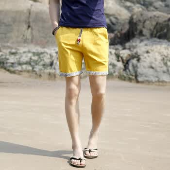 八克拉 2014夏装潮男亚麻短裤宽松<em>马裤民族风</em>
