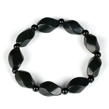 玉萌色 和田玉墨玉手链 天然玉石手串-京东拍卖