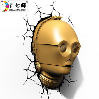 
                                        造梦师星球大战C-3PO 3D装饰壁灯欧式书房卧室床头灯灯具灯饰创意                