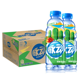 脉动 Mizone 脉动仙人掌青橘运动饮料600ml *15瓶 整箱,降价幅度5.8%