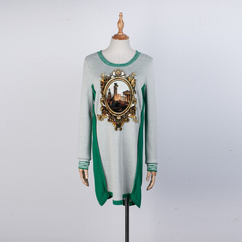 E-World\/衣-我的女装新款针织衫秋 中长款长袖