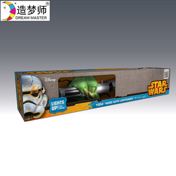 
                                        造梦师星球大战尤达大师光剑灯具3D墙壁灯饰卧室个性LED 3D墙灯                