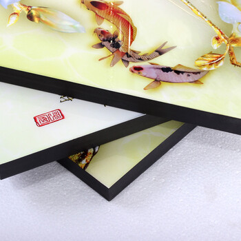 水晶装饰画挂画客厅现代卧室壁画挂画装饰画餐厅装饰画挂画三联无框画装饰画抽象装饰画挂画墙画 W03 60*60 三件套