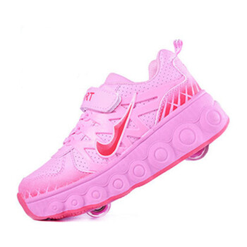 TJ双轮<em>暴走鞋</em>儿童<em>女</em>童鞋隐形按钮单轮<em>暴走鞋</em>