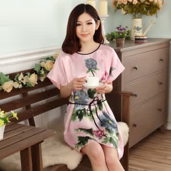 曲<em>婷美</em> <em>睡衣</em>夏季仿真丝女人性感<em>睡衣</em>春夏秋款