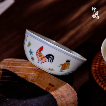 
                                        绘本 明成化斗彩鸡缸杯2.8亿苏富比拍卖款 景德镇仿古陶瓷 茶杯品茗杯主人杯酒具 多款包邮 F款鸡缸杯 惠享收藏版                