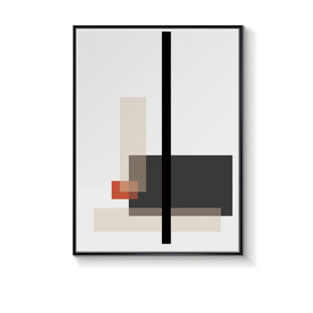 黑白抽象画几何图案壁画现代简约工作室大尺寸挂画玄关客厅装饰画 by