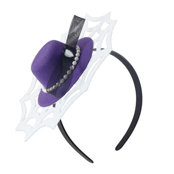 创意玩具 万圣节儿童头箍 万圣节cosplay装扮道具 化妆舞会用品 蜘蛛网头箍 白色