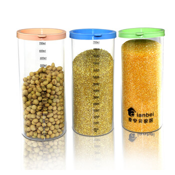 爱安贝 玻璃密封保鲜罐三件套 食品泡菜容器  700ml*3 LQ-167