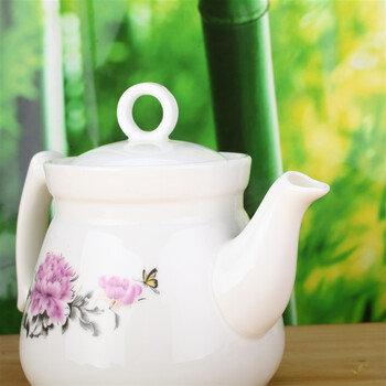 
                                        
                                                            洁雅杰茶具套装整套茶具陶瓷7件套(1茶壶+6茶杯)大容量礼盒装茶具套装 牡丹                
