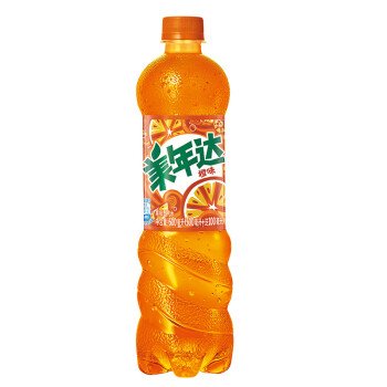 百事可乐美年达橙味果味型汽水500ml100ml24瓶