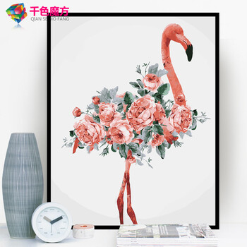 数字油画diy手工画制作填充填色油彩画手绘涂色装饰画