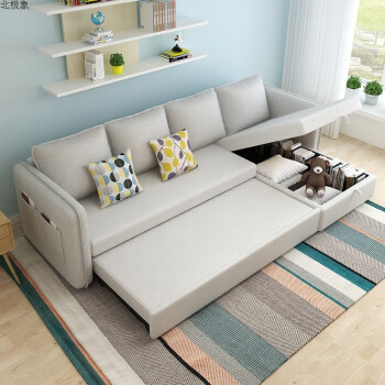 沙发床可折叠客厅小户型两用省空间多功能简约现代转角带储物沙发