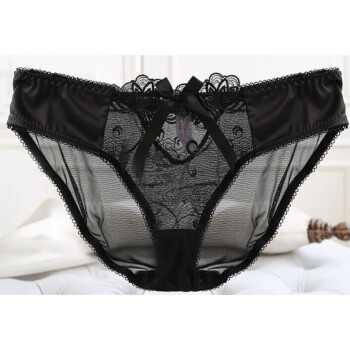品牌9160欧美内衣性感透明蕾丝刺绣女士三角内裤【三条装,颜色随机】