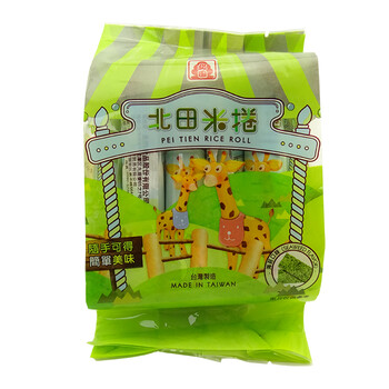 台湾 北田米卷 150g 蛋黄海苔多口味 米果卷 夹心饼干 糕点点心 休闲