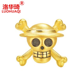 手腕霸气女生航海王金银转运珠吊海贼王 骷髅头红色皮绳长度请留言 17