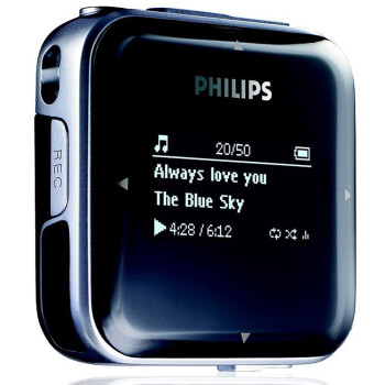 飞利浦（PHILIPS）SA028304K/93 飞声音效 4G MP3数码播放器 黑色