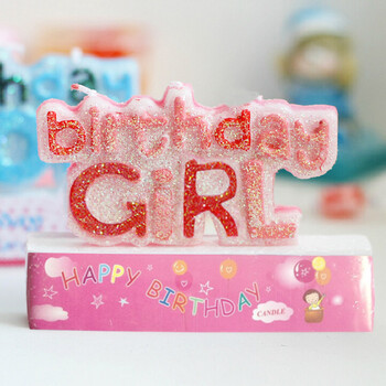 孩派 生日字母蜡烛 生日快乐 卡通蜡烛 蛋糕蜡烛 birthday 蜡烛 Birthday /girl