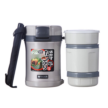TIGER虎牌真空不锈钢餐具套装保温饭盒便当盒LWU-B17C LWU-B17C-SE银灰色