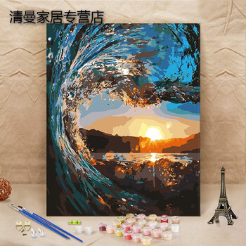 家装软饰 装饰字画 fghgf 数字油画diy 卧室人物卡通动漫水彩手绘填色