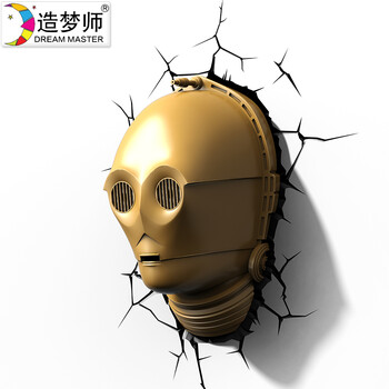 
                                        造梦师星球大战C-3PO 3D装饰壁灯欧式书房卧室床头灯灯具灯饰创意                