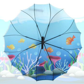 一片式雨伞海底世界