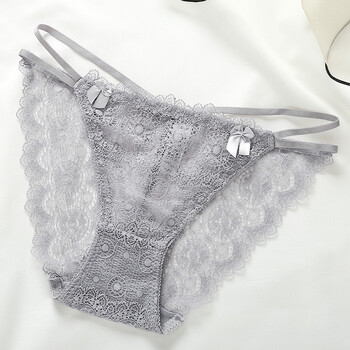 日系细带少女裤衩性感蕾丝女内裤镂空透明低腰纯棉底裆女士三角裤
