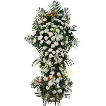 丧事花篮花圈白事用花葬礼鲜花哀悼花篮廊坊市