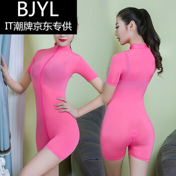 品质丝袜性感紧身裤女她秘连体衣免脱拉链户外情趣牛奶丝漏出开裆冰丝