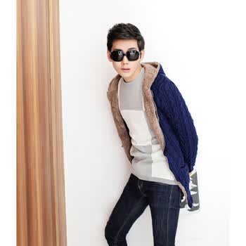 c2潮朝 秋冬款男士<em>毛衣</em>开衫<em>外套</em> 青年韩版修身