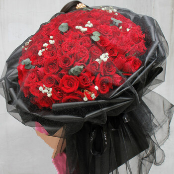 满味园99朵红玫瑰生日花束鲜花速递同城全国表白求婚北京上海广州深圳