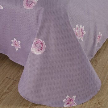 Hope 床品家纺 美棉套件四件套床上用品套件 爱的花海-紫 200x230cm