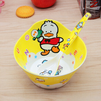 儿童碗餐具套装防摔吃饭家用宝宝碗创意可爱卡通密胺仿瓷小孩的碗