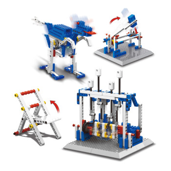 万格积木机器人电动积木拼装电子机械齿轮益智儿童玩具 小颗粒儿童
