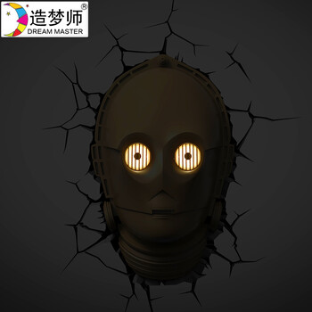 
                                        造梦师星球大战C-3PO 3D装饰壁灯欧式书房卧室床头灯灯具灯饰创意                