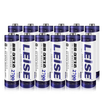 雷摄（LEISE）充电电池5号五号12节套装(12节5号2700毫安充电电池+12槽智能充电器）适用:麦克风/玩具#812