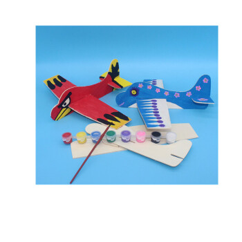 儿童节白坯木质飞机儿童材料儿童创意绘画幼儿园涂色手工diy 白坯飞机