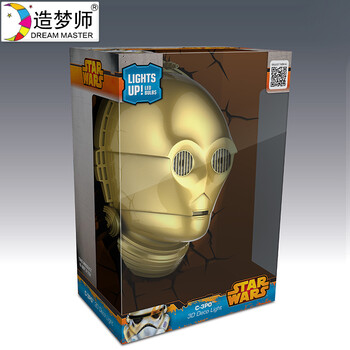 
                                        造梦师星球大战C-3PO 3D装饰壁灯欧式书房卧室床头灯灯具灯饰创意                