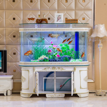 鱼缸水族箱欧式生态玻璃金鱼缸大中型1.2/1.